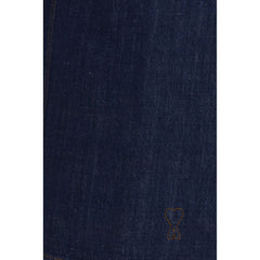 Blue Cotton Casual Dress