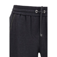 Gray Cotton Casual Pants