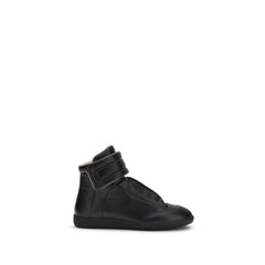 Black Calf Leather Bos Taurus High Top Sneakers