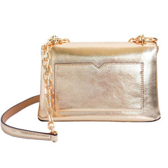 Gold Leather Shoulder Bag
