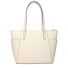 Beige Leather Shoulder Bag
