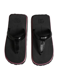 Multicolor Rubber Chunky Flip Flop Shoes