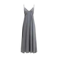 Gray Silk Cocktail Dress