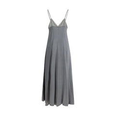 Gray Silk Cocktail Dress