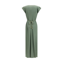 Bicolor Viscose Casual Dress