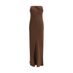 Brown Acetate Casual Dress