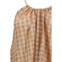 Multicolor Viscose Sleeveles T-Shirt