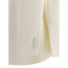 Beige Fleece Wool Blazer