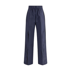 Blue Recycled Polyamide Casual Pants