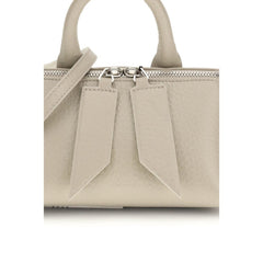 Beige Calf Leather Bos Taurus Handbag