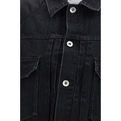 Black Cotton Denim Jacket