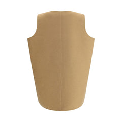 Beige Wool Casual Dress