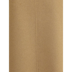 Beige Wool Casual Dress