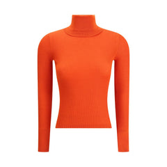 Orange Wool Turtleneck