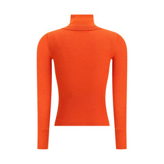 Orange Wool Turtleneck