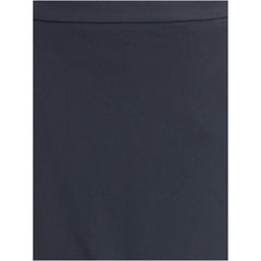 Black Viscose Midi Skirt