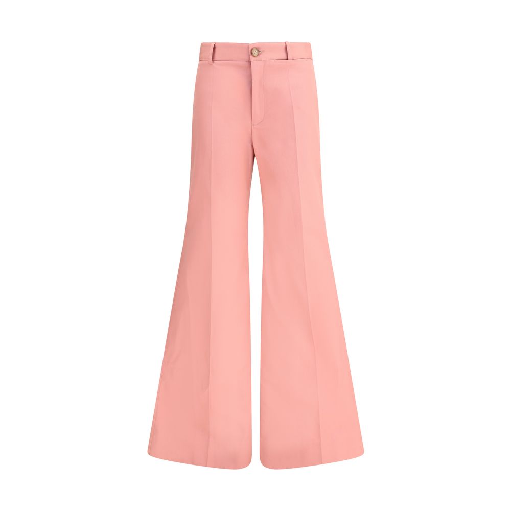 Multicolor Cotton Flared Pants
