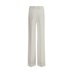 White Viscose Casual Pants