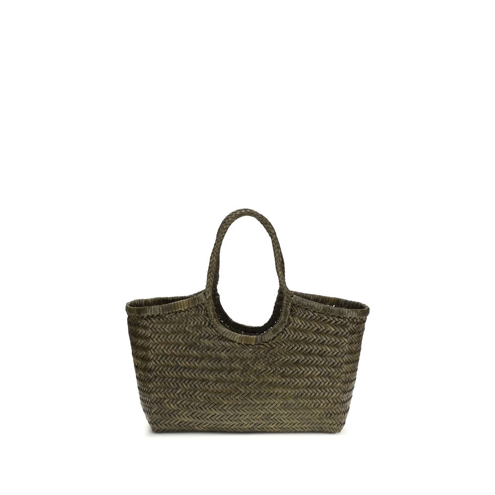 Bicolor Buffalo Leather Shoulder Bag