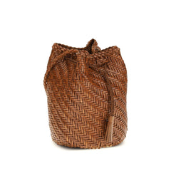 Brown Buffalo Leather Backet Bag
