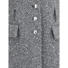 Gray Fleece Wool Coat