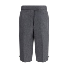 Gray Wool Bermuda Shorts