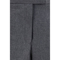 Gray Wool Bermuda Shorts