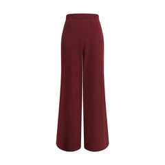 Bordeaux Wool Casual Pants