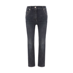 Black Cotton Skinny Jeans