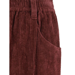 Bordeaux Cotton Casual Pants