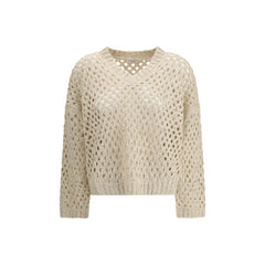 Beige Silk Sweater