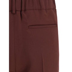 Bordeaux Acetate Casual Pants