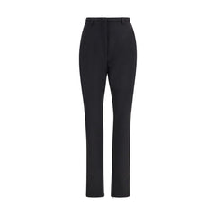 Black Polyester Skinny Pants