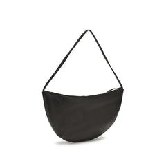 حقيبة كتف من جلد العجل الأسود Bos Taurus