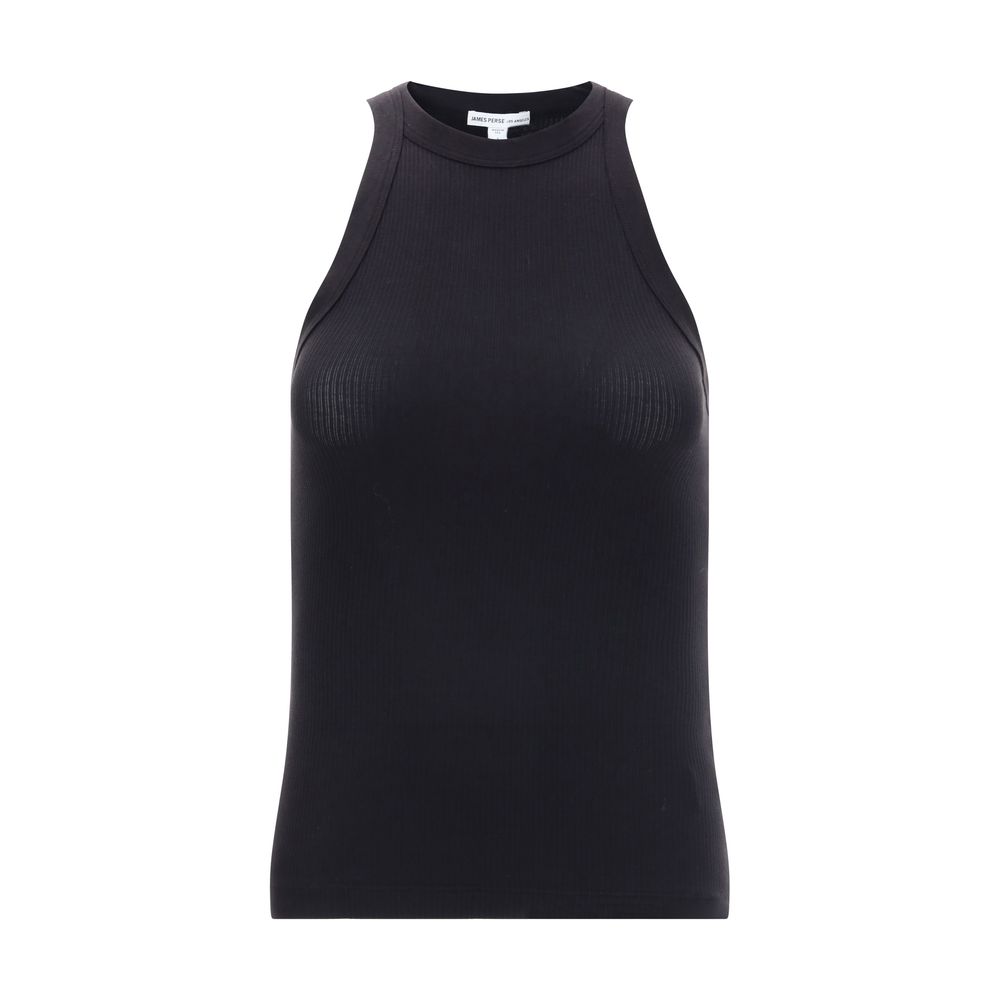 Black Cotton Sleeveles T-Shirt