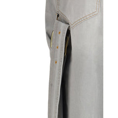 جينز قطني رمادي بقصة مريحة