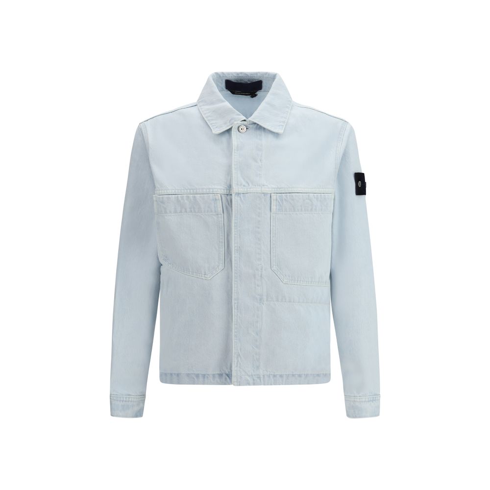 جاكيت قطنية زرقاء من الدنيم