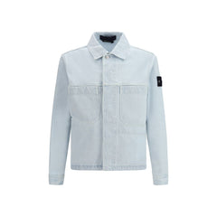 جاكيت قطنية زرقاء من الدنيم