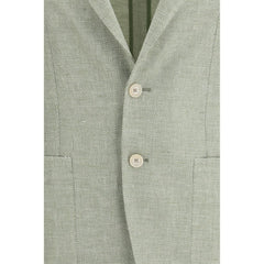 Bicolor Linen Blazer