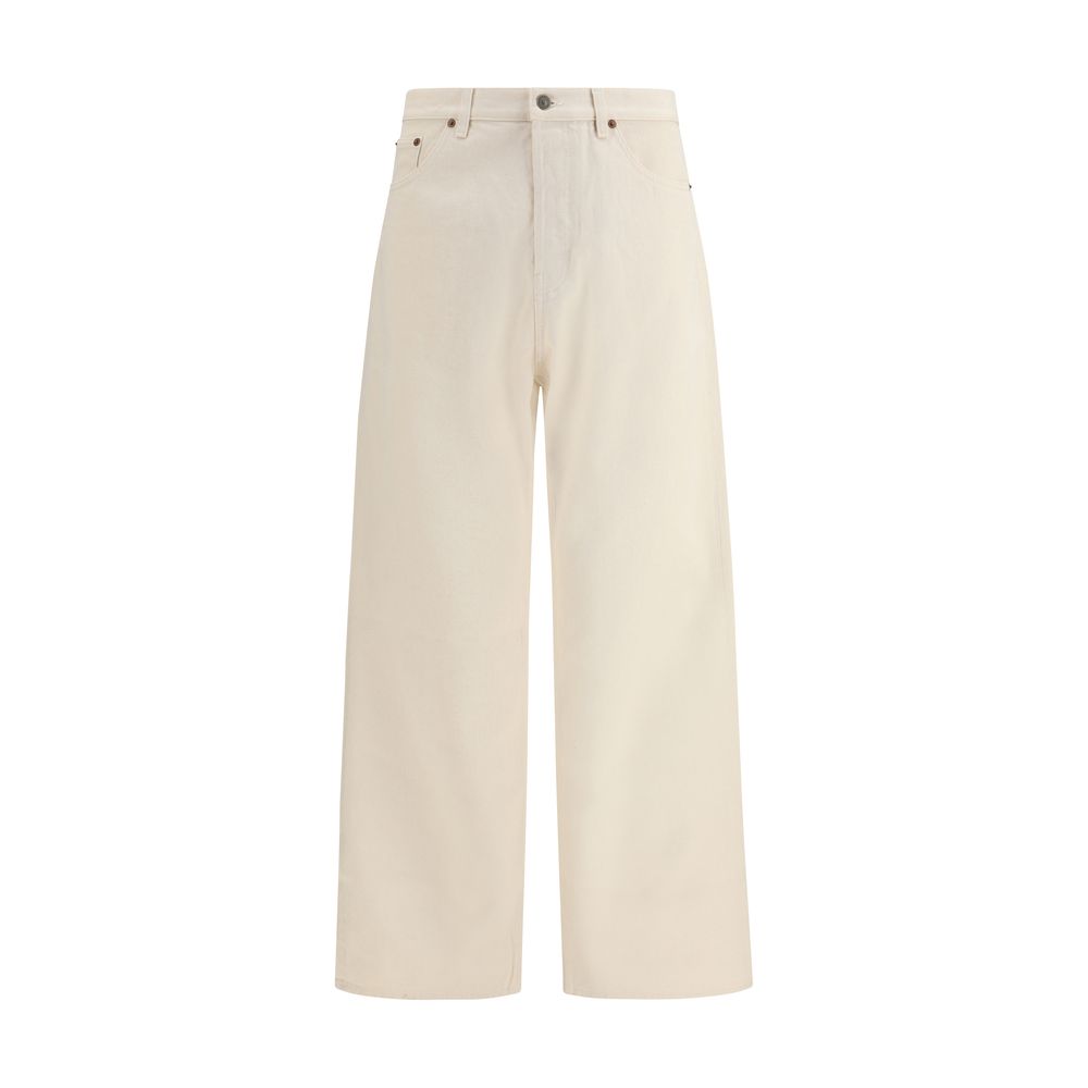 Beige Cotton Jeans Denim