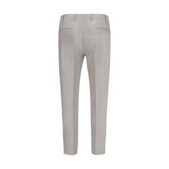 Gray Fleece Wool Dress Pants