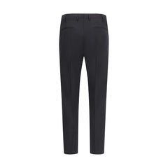 Black Fleece Wool Pants