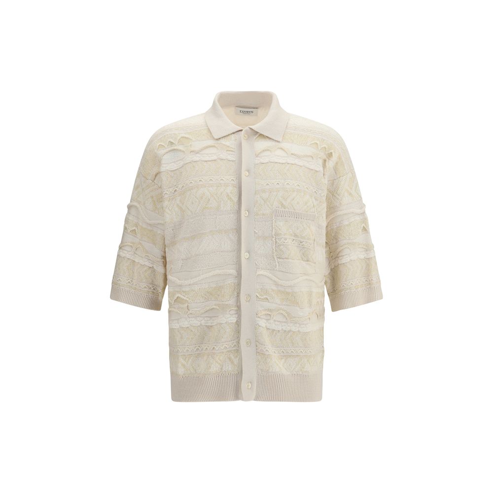 قميص بولو قطن أبيض