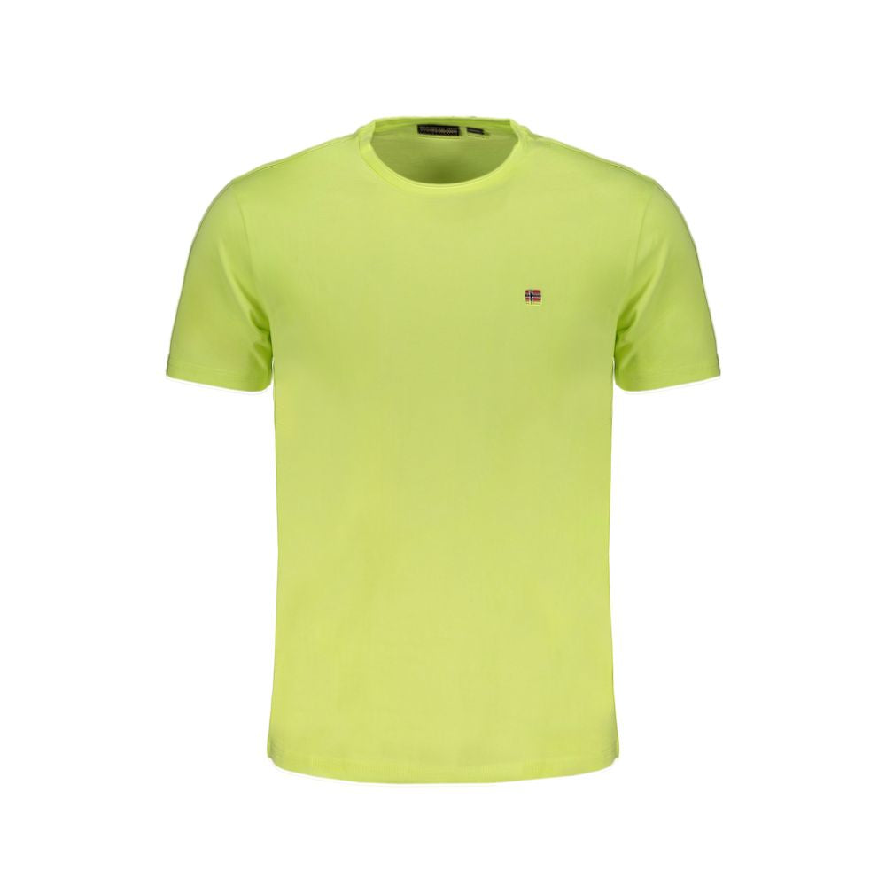 Yellow Cotton Men T-Shirt