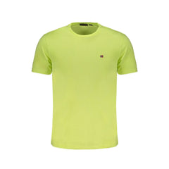 Yellow Cotton Men T-Shirt