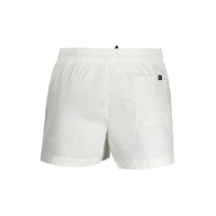 White Polyester Men's Swim Trunk