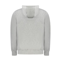 Gray Cotton Mens Sweater Hoodie