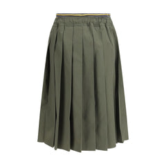 Bicolor Polyester Midi Skirt