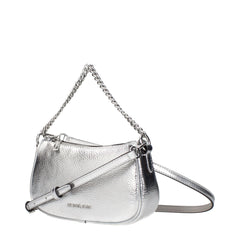 Gray Leather Handbag