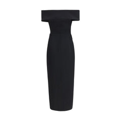 Black Polyester Cocktail Dress